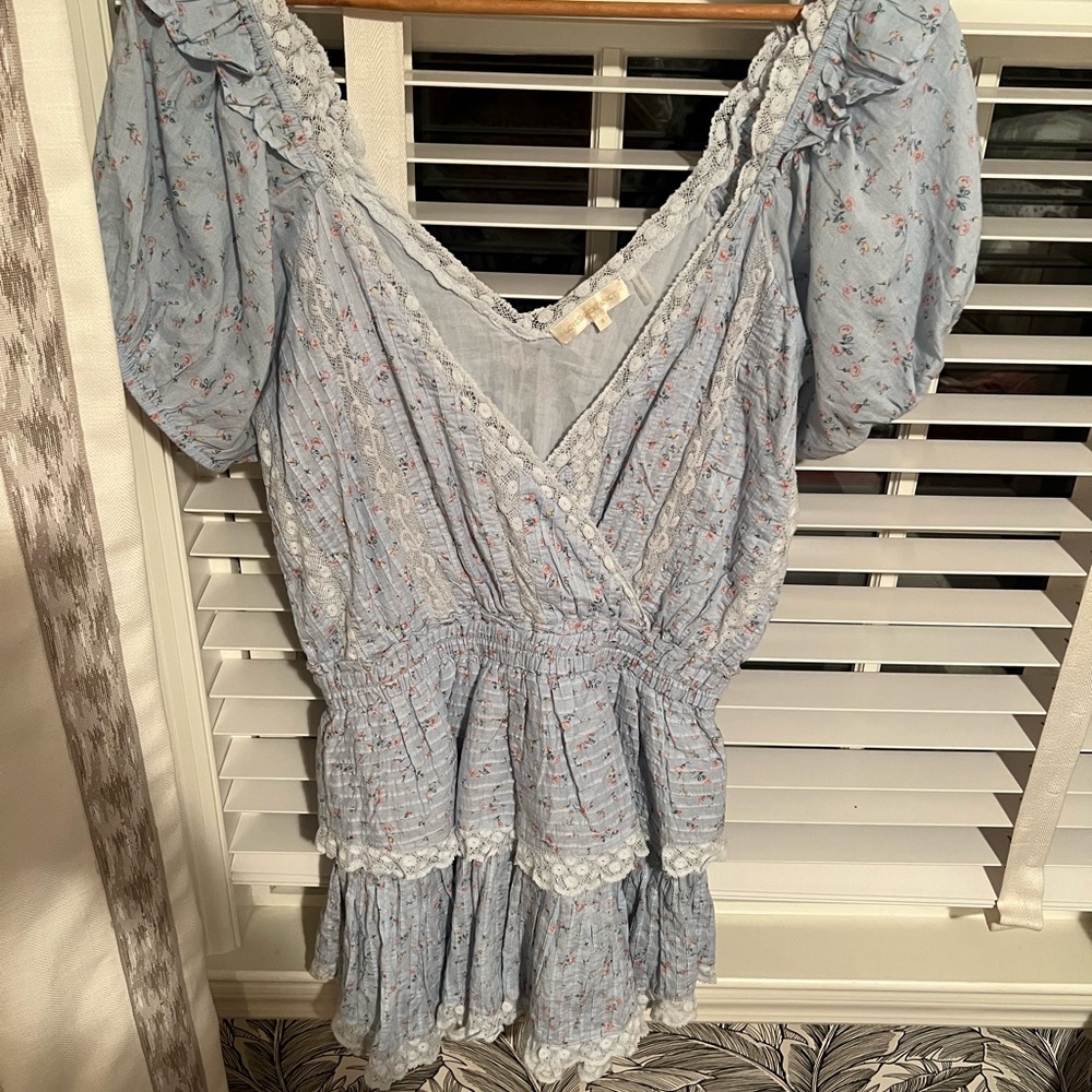 LoveShackfancy dress size S blue floral